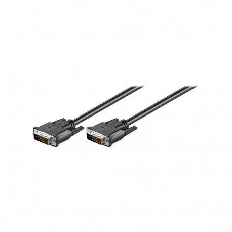 Goobay DVI-D FullHD cable Dual Link, nickel plated DVI cable, Black, 1.8 m