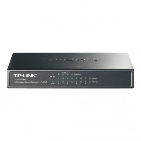TP-Link Switch TL-SG1008P Unmanaged, Desktop, 1 Gbps (RJ-45) ports quantity 8, PoE ports quantity 4,