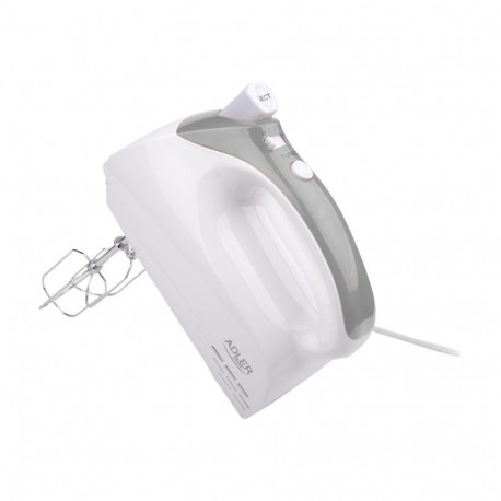 Adler Mixer AD 4201 g Hand Mixer, 300 W, Number of speeds 5, Turbo mode, White
