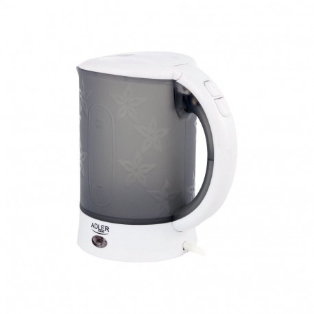 Adler Travel Kettle AD 1268 Standard, Plastic, White, 600 W, 0.6 L