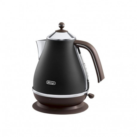 DeLonghi Icona Vintage KBOV2001BK Standard kettle, Stainless steel, Black, 2000 W, 1.7 L, 360 rotati
