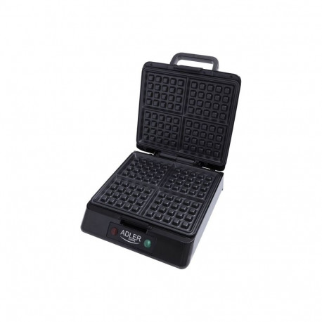 Adler Waffle maker AD 3036 1500 W, Number of pastry 4, Belgium, Black