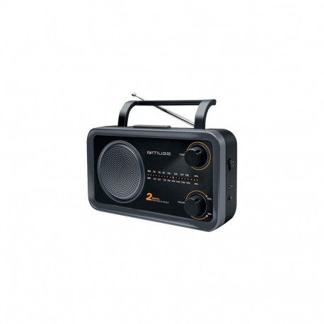 Muse 2-bands portable radio M-06DS Grey, AUX in