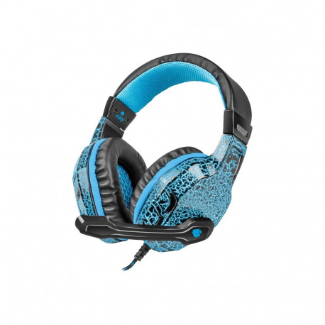 Fury Gaming Headset, Wired, NFU-0863Hellcat, Black/Blue, Built-in microphone