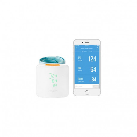 iHealth Wrist Blood Pressure Monitor BP7S White, Wireless, Weight 105 g