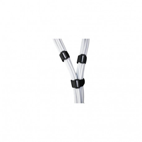 Deltaco CM10S cable organizer Hook & loop cable tie Black 1 pc(s)