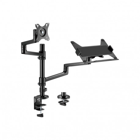GEMBIRD Desk mounted adjustable monitor arm with notebook tray