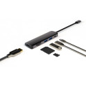 USB Hub - 4smarts 6in1 With DeX Function Space Grey