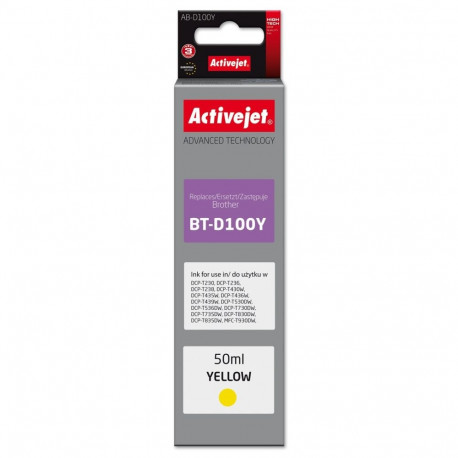 Ink Cartridge - Activejet AB-D100Y 50 ml Yellow