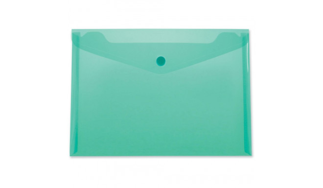 Document case A4 with button green transparent