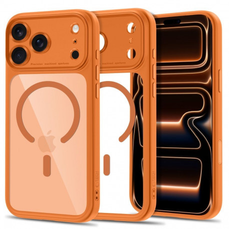 TECH-PROTECT MAGPEAK MAGSAFE CC IPHONE 17 PRO / 18 PRO COSMIC ORANGE/CLEAR