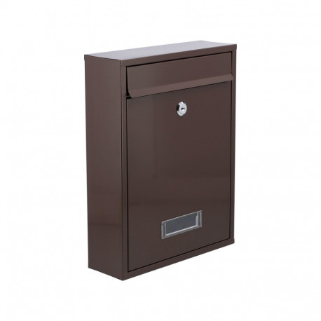 Vorel Mailbox 78557, 360x260x80mm, 220mm, 0.6mm, 2 keys, steel plate, galvanized, brown, protective 