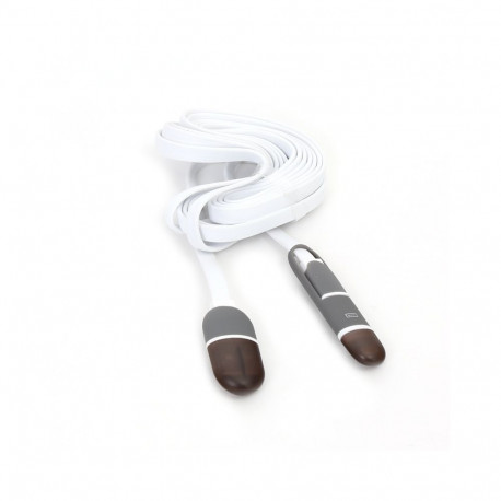 PLATINET USB UNIVERSAL CABLE 2 IN 1: MICRO USB & LIGHTNING PLUGS BLACK