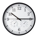 PLATINET TWINKLE ROUND WALL CLOCK silent hygrometer and thermometer [45959]