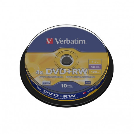 VERBATIM DVD+RW 4,7GB 4X CAKE*10 43488