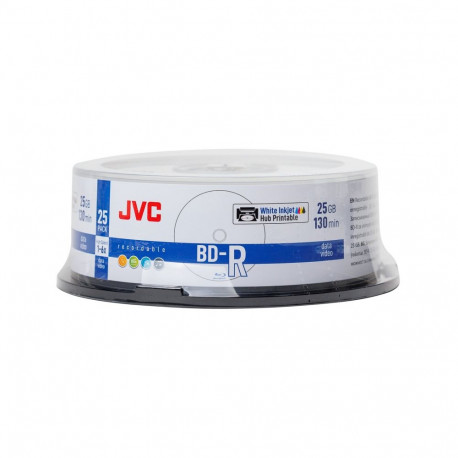 JVC BD-R 25GB 6X INKJET WHITE PRINTABLE WATERPROOF PHOTO GLOSSY CAKE*25 70L71KJCK0005 / 9ULC25WPJVC0