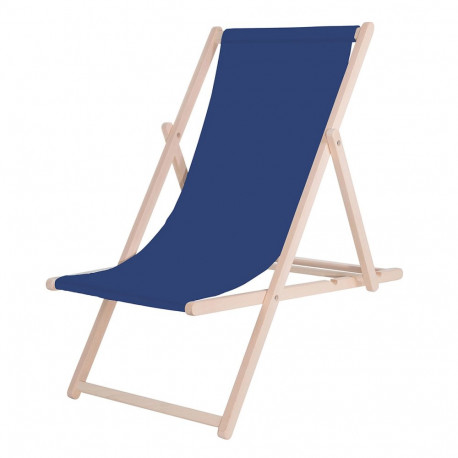 PLATINET GARDEN WOODEN SUNBED SUMMER NAVY BLUE [45434]