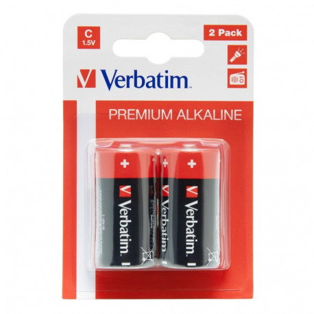 VERBATIM ALKALINE BATTERIES LR14/C 1,5V BLISTER*2SZT 49922