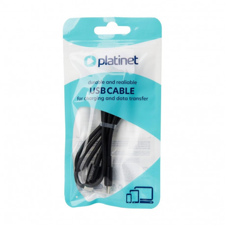 PLATINET CABLE USB-C TO USB-C 3A 60W 1M BLACK [45966]