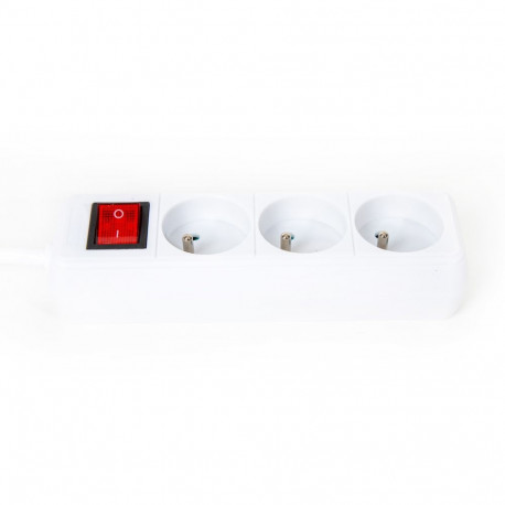 FIESTA EXTENSION CORD LISTWA ZASILAJĄCA 3,0M 10A 3 SOCKET TYPE E FRENCH WHITE [46082]