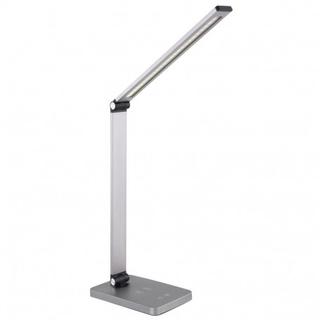 PLATINET DESK LAMP 10W ALUMINUM WIRELESS CHARGING 3-STEP DIMMING 5-STEP COLOR SET SILVER [46023]
