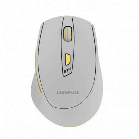 OMEGA MOUSE WIRELESS SILENT RECHARGEABLE TYPE C LIME GREY [46037]