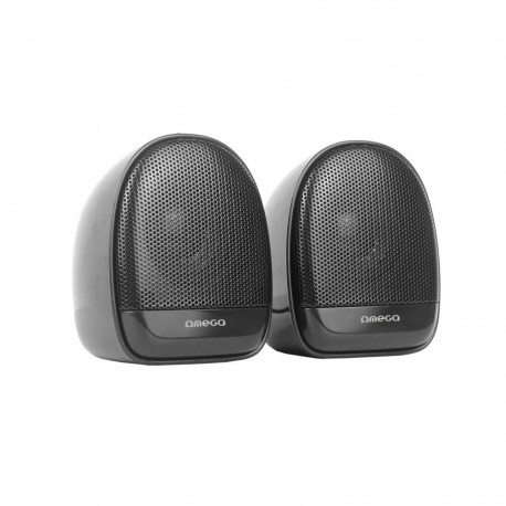 OMEGA SPEAKERS STEREO 2.0 6W RMS USB 3.5 mm Audio Black Elipse [46149]