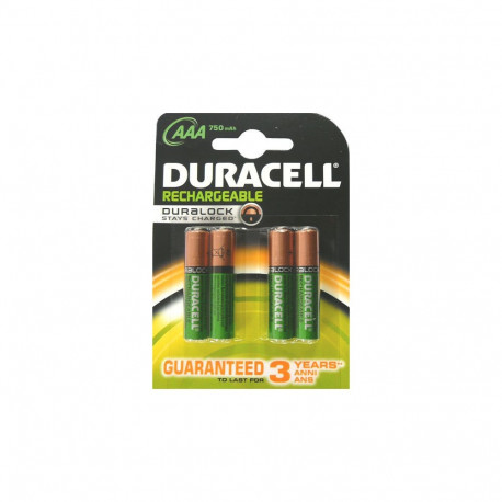 DURACELL ACCUMULATOR HR03 AAA 750mAh DURALOCK STAYS CHARGED BLISTER*4