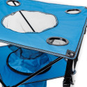 PLATINET CAMPING SET 2x CHAIR PADDED 55x55x44/90 CM + 1x TABLE 59x59x60 cm BLUE [46137]