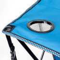 PLATINET CAMPING SET 2x CHAIR PADDED 55x55x44/90 CM + 1x TABLE 59x59x60 cm BLUE [46137]