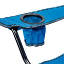 PLATINET CAMPING SET 2x CHAIR PADDED 55x55x44/90 CM + 1x TABLE 59x59x60 cm BLUE [46137]
