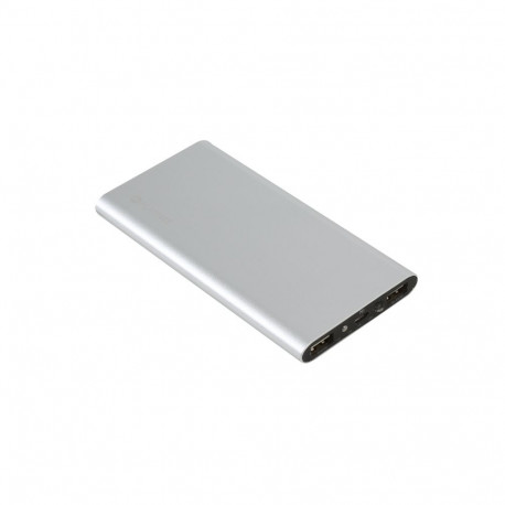 PLATINET POWER BANK 8000mAh polymer 2xUSB SILVER [43173]