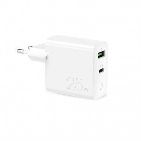 Puro Elektrik Puro 25W Power Delivery USB-A USB-C Wall Charger - White