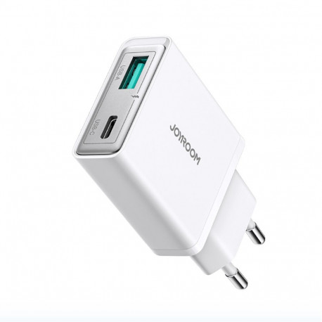 Joyroom Joyroom JR-TCF14 20W USB-A USB-C Super Slim Wall Charger - White