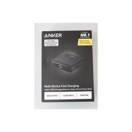 Anker SALE OUT. Prime Charging Base for Power Bank, 100W | A1902311 | Black | UNPACKED, DAMAGED PACK