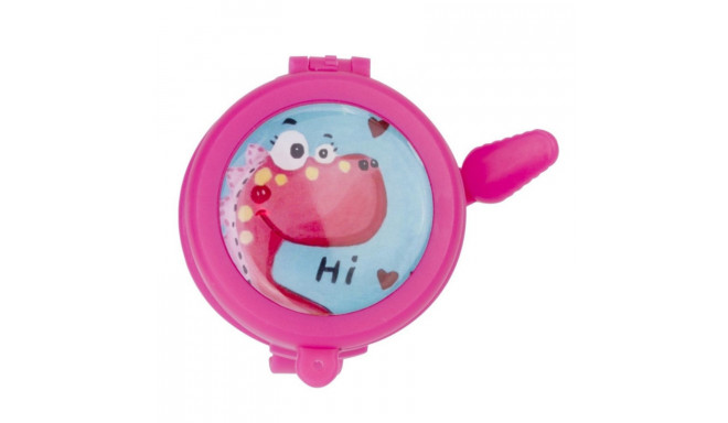 Bicycle bell with mirror, pink