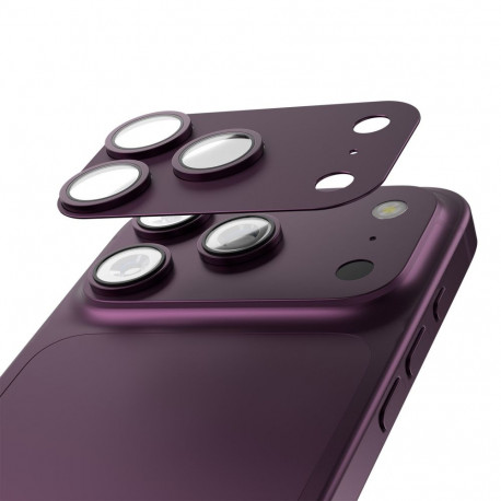 Etteri full camera lens guard for iPhone 18 Pro dark cherry
