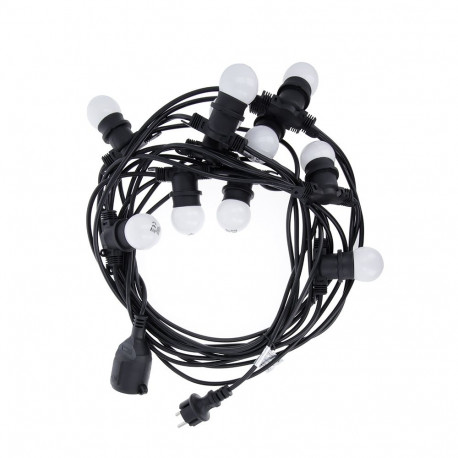 Välitingimustesse sobiv valguskett 12m + 10 G45 pirni, 4 valget, 3 roosat, 3 sinist, 2W, IP65