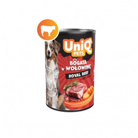 UniQ Pets Royal Beef konserv koertele 375g