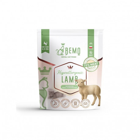 BEMO hüpoallergeenne kuiv kassitoit lambalihaga 2,5kg