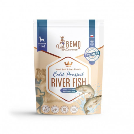 BEMO Cold Pressed River Fish Mono - dry dog food - 1kg