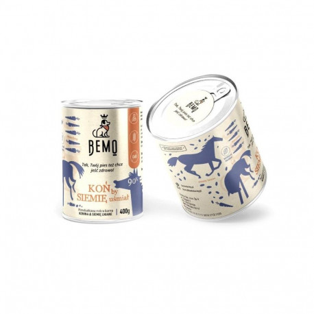 BEMO Koń by siemię uśmiał Mono - wet dog food - 400g