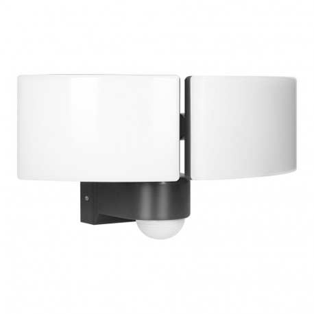 TOS DUO LED 2x20W kahekordne aialamp PIR-iga, 2x1600lm, IP65, 4000K, PC, hall