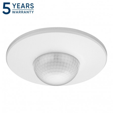 Czujnik ruchu i obecności 360°, IP20, 2000W, 3 sensory, regulacja zasięgu -3m-20m, biały