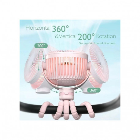 Portable Fan - Momcozy, 8000 mAh, Pink