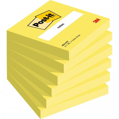 Märkmepaber Post-it  Neon 76x76 mm, neoonkollane