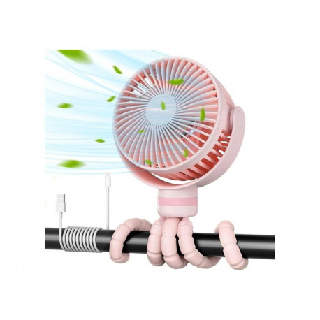 Momcozy portable stroller fan, pink