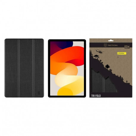 Tactical kolmekordselt volditav tahvelarvutiümbris Xiaomi Redmi Pad SE 11 jaoks, must (8596311249471
