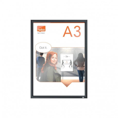 Klappraam NOBO Clip Frame Impression Pro A3/ graphite