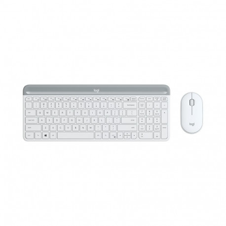 Klaviatuur+hiir Logitech MK470 White/valge Slim Wireless Keyboard and Mouse Combo Pan-Nordic